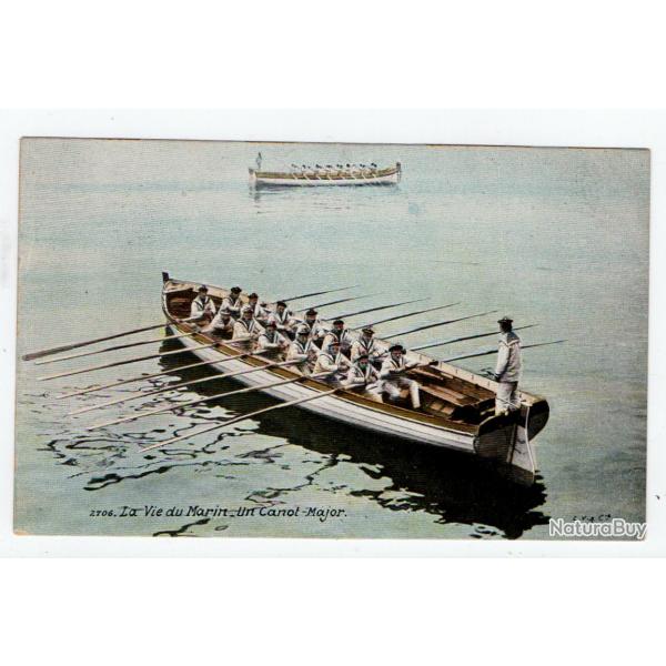 CPA - MARINE MILITAIRE -La vie de Marin un Canot-Major N1208