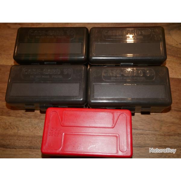 Lot de 5 boites  munitions 38/357 pour 50 cartouches