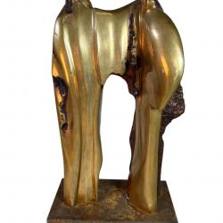 Henry Moore deux personnages futuristes sculpture bronze