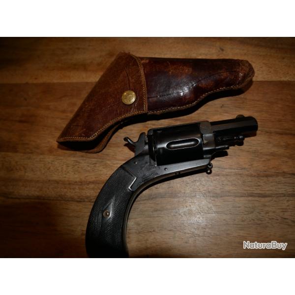 Revolver Bulldog en 8mm92, modle avec une grande poigne dans son tui d'origine