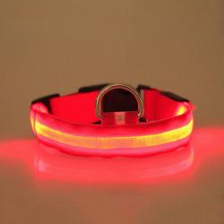 COLLIER POUR CHIENS LUMINEUX -Taille 43-62CM - ROUGE - LIVRAISON GRATUITE