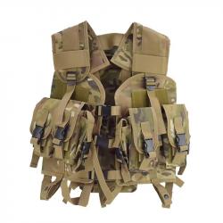 GILET TACTIQUE AIRSOFT CAMOUFLAGE POCHE DORSALE ET 4 POCHES VENTRALES - CP - LIVRAISON GRATUITE