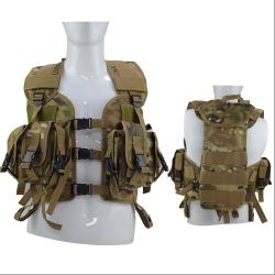 GILET MILITAIRE TACTIQUE CAMOUFLAGE PORTE CHARGEURS ET EMPLACEMENT POCHE A EAU - CP - LIVRAISON GRAT
