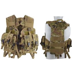 GILET TACTIQUE ARMÉE CAMOUFLAGE - PORTE-CHARGEURS ET POCHE DORSALE - CP - LIVRAISON GRATUITE
