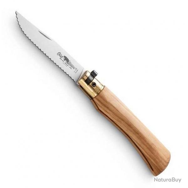 Couteau  dents , Manche olivier, Taille M [Old Bear]