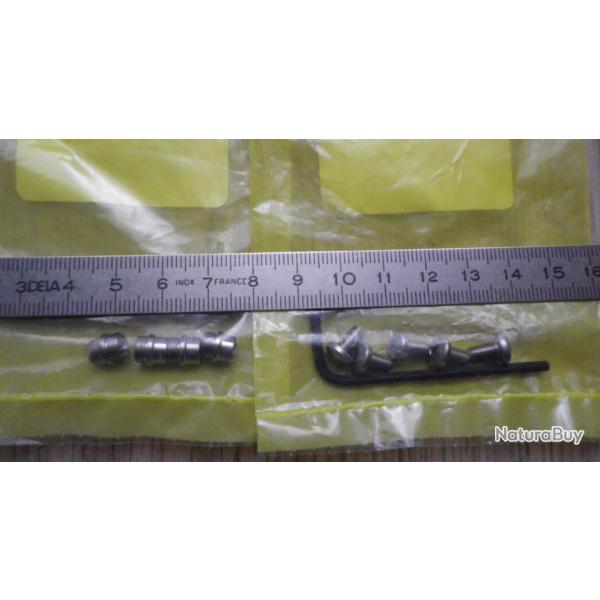 Vis et bushings pour plaquettes de crosse - COLT 1911 et ses clones (acier inox)