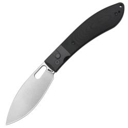 Couteau CJRB Sasaya Black Lame Acier AR-RPM9 Manche G10 Mitres Acier Button Lock KIVT J1959BK
