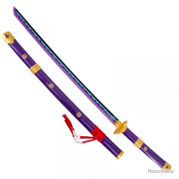 KATANA DECO LAME BAMBOU ET LED MOTIF ONE PIECE