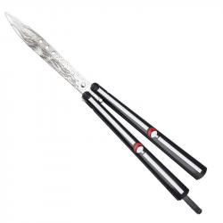 COUTEAU PAPILLON ENTRAINEMENT MOTIF NARUTO NOIR