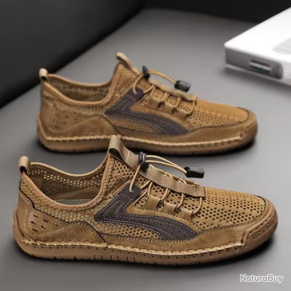 Chaussures Homme Randonne t 2025 - Baskets Outdoor Respirantes Chasse Pche Marche - Marron
