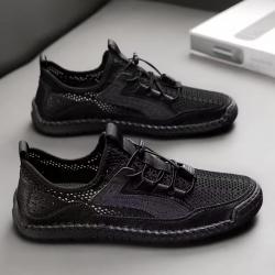 Chaussures Homme Randonnée Été 2025 - Baskets Outdoor Respirantes Chasse Pêche Marche - Noir