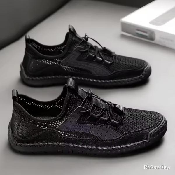 Chaussures Homme Randonne t 2025 - Baskets Outdoor Respirantes Chasse Pche Marche - Noir