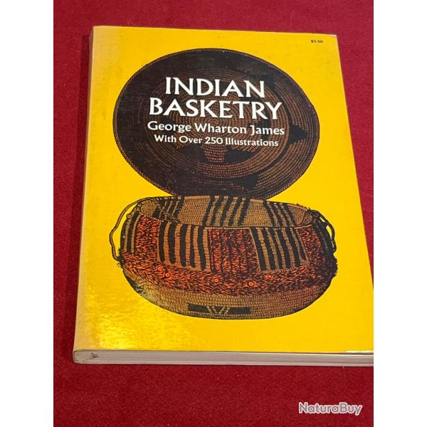 Indian basket et livre sur tressage des paniers indien