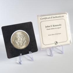 Half Dollar Argent 1964 Kennedy Avec Etui et Certificat d'Authenticité , Demi Dollar