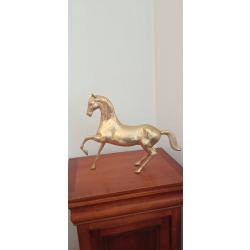 Sculpture cheval en bronze doré
