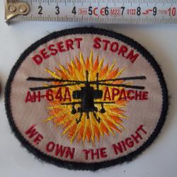 écusson Opération Tempête du désert Iraq hélicoptère Apache AH-64