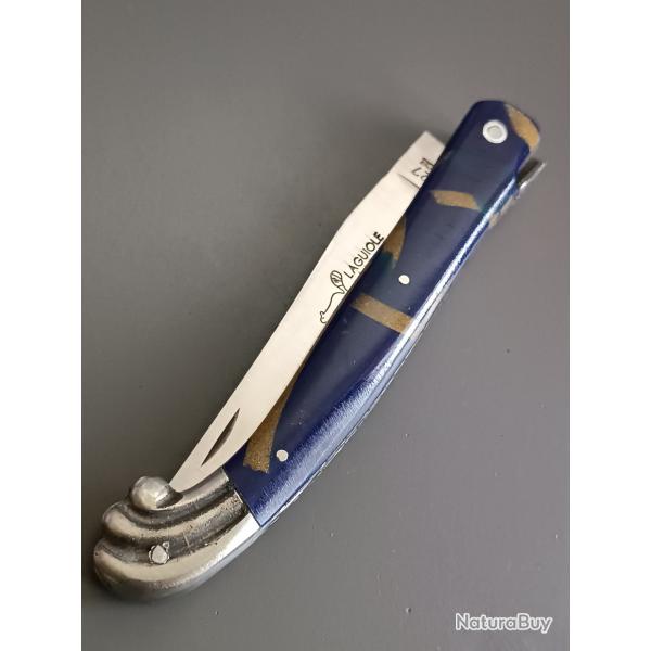 ORIGINAL COUTEAU LAGUIOLE MAKI, THIERS, manche cristalium, mitre ocan, guilloch.