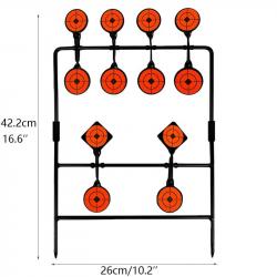 12/6 Resetting Targets Self Portable Detachable Shooting Target 360° Rotating Shoot Target for Airso