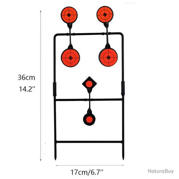 12/6 Resetting Targets Self Portable Detachable Shooting Target 360 Rotating Shoot Target for Airso