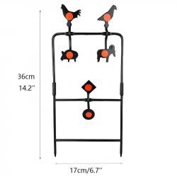 12/6 Resetting Targets Self Portable Detachable Shooting Target 360° Rotating Shoot Target for Airso