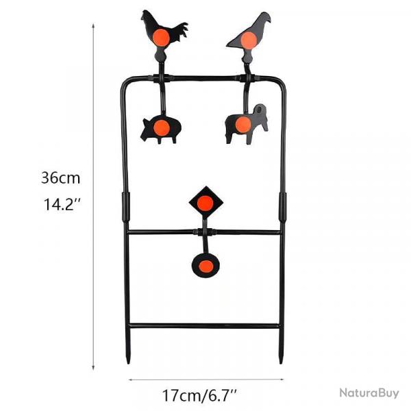12/6 Resetting Targets Self Portable Detachable Shooting Target 360 Rotating Shoot Target for Airso