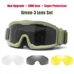 2024 New Upgrade 3mm Tactical Goggles Combat Explosion-proof Glasses Outdoor Hunting Paintball Eyewe