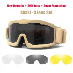 2024 New Upgrade 3mm Tactical Goggles Combat Explosion-proof Glasses Outdoor Hunting Paintball Eyewe