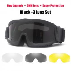 2024 New Upgrade 3mm Tactical Goggles Combat Explosion-proof Glasses Outdoor Hunting Paintball Eyewe