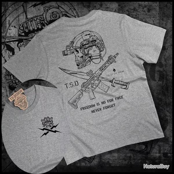 2025 New Special Forces crewneck summer free not free Spartan Tactical Army Fan cotton T-shirt High 