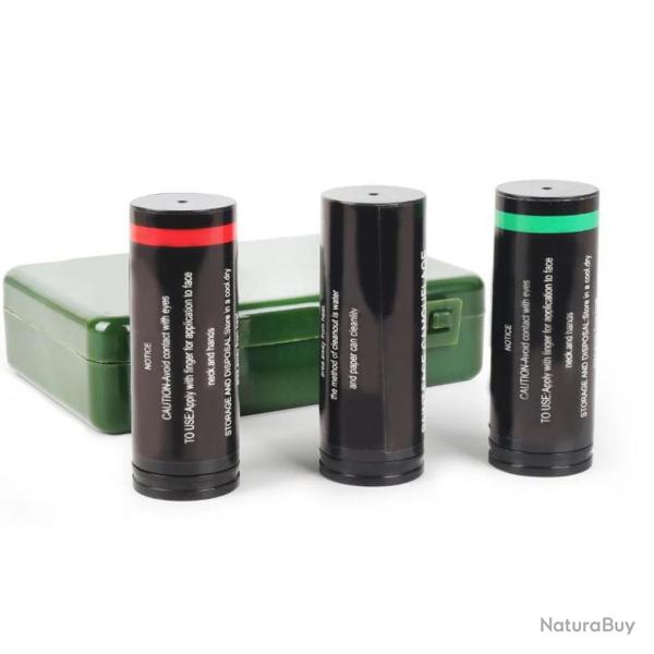 3 Colors Camo Face Paint Anti-Sun Portable Camouflage Face Paint Suit Waterproof Easy Removal Equipm