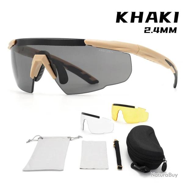 3 Lens Tactical Goggles Set Windproof Dustproof CS Military Shooting Bulletproof Sunglasses Motorcyc