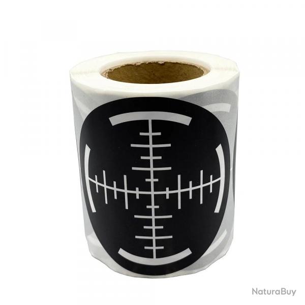3" Black and White Shooting Target Sticker in 200 Pcs/Roll suitable for target shooting of air pelle