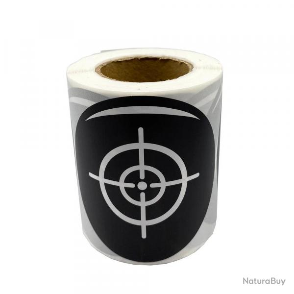 3" Black and White Shooting Target Sticker in 200 Pcs/Roll suitable for target shooting of air pelle