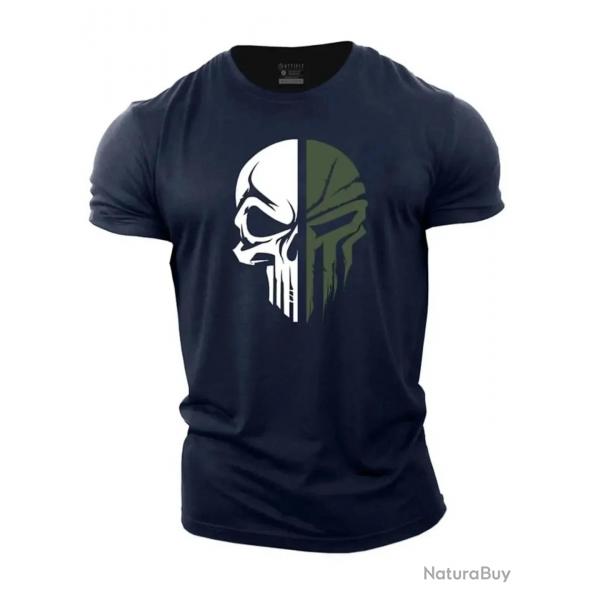 3D Men's T shirt for men Print Military Skull T Shirt Oversized Gym Short-Sleeved Sportswear Men Clo