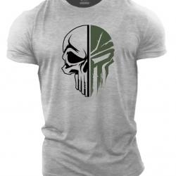 3D Men's T shirt for men Print Military Skull T Shirt Oversized Gym Short-Sleeved Sportswear Men Clo