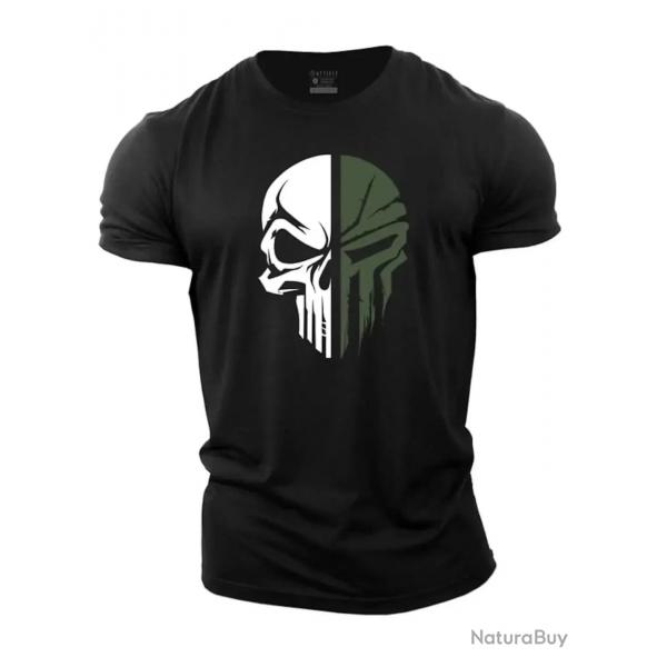 3D Men's T shirt for men Print Military Skull T Shirt Oversized Gym Short-Sleeved Sportswear Men Clo