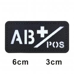3D Reflective Blood Type A+B+O+AB+,A-B-O-AB-POS NEG Positive and Negative militares Backpack Hook an
