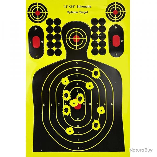 Cibles de tir ractives AIMGAME 30,5x45,7cm 10pcs