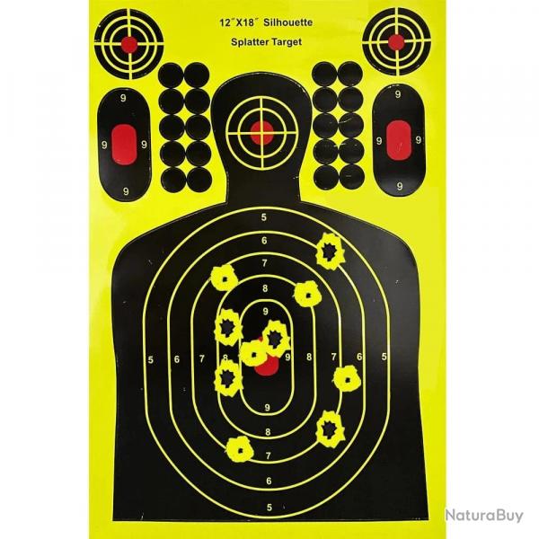 Cibles de tir ractives AIMGAME 30,5x45 10pcs