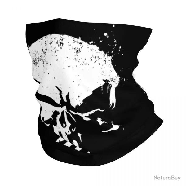 Custom The Punisher Skull Neck Gaiter Women Men Windproof Winter Vintage Skeleton Bandana Scarf for 