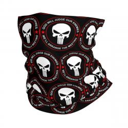 Custom The Punisher Skull Neck Gaiter Women Men Windproof Winter Vintage Skeleton Bandana Scarf for 