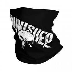 Custom The Punisher Skull Neck Gaiter Women Men Windproof Winter Vintage Skeleton Bandana Scarf for 