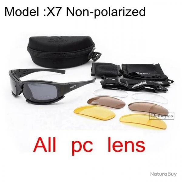Daisy Tactical Polarized Glasses Outdoor Sport Goggles Sunglasses with 4 Lens Original Box Men Shoot