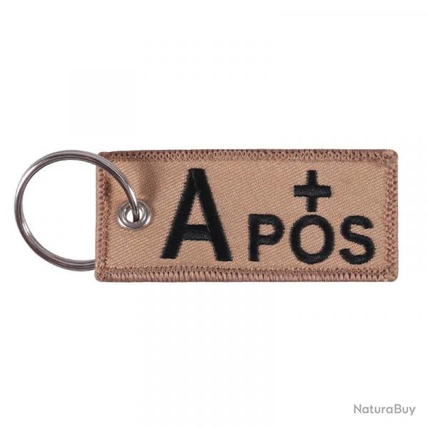 Fashion Blood Type Keychains Chapter A+B+AB+O+ Front POS Negative NEG Blood Type Group Tactical Mili