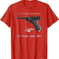 German Mauser P08 9mm Luger Pistol T-Shirt 100% Cotton O-Neck Summer Short Sleeve Casual Mens T-shir