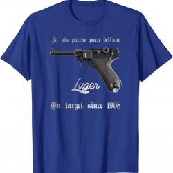 German Mauser P08 9mm Luger Pistol T-Shirt 100% Cotton O-Neck Summer Short Sleeve Casual Mens T-shir