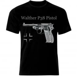 German Military Handgun Walther P38 Pistol T-Shirt 100% Cotton O-Neck Summer Short Sleeve Casual Men