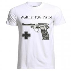 T-shirt pistolet Walther P38 manches courtes - Blanc / M