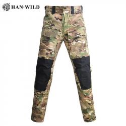 HAN WILD Hiking T-Shirt Tactical Shirt Summer Camouflage Wear Resistant Shirt Camping Hunting Shirt 
