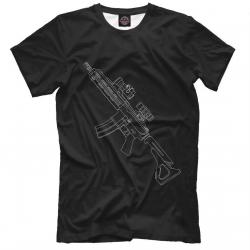 HK-416 NEW t-shirt Russia HK-416 automatic rifle weapon men's summer casual t shirt - black / XXL